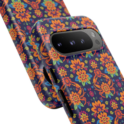 Tough Cases, Cancer, Zodiac, Flower Pattern