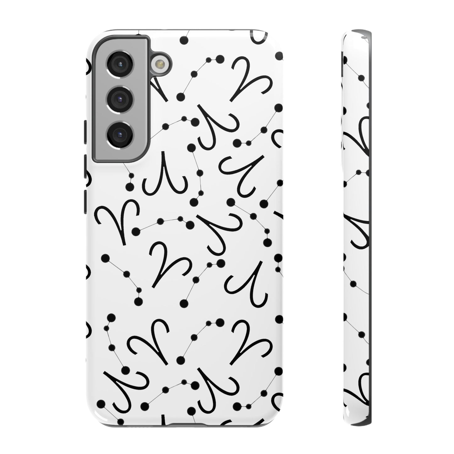 Tough Cases with the Aries Zodiac sign for iPhone, Samsung Galaxy, and Google Pixel devices
