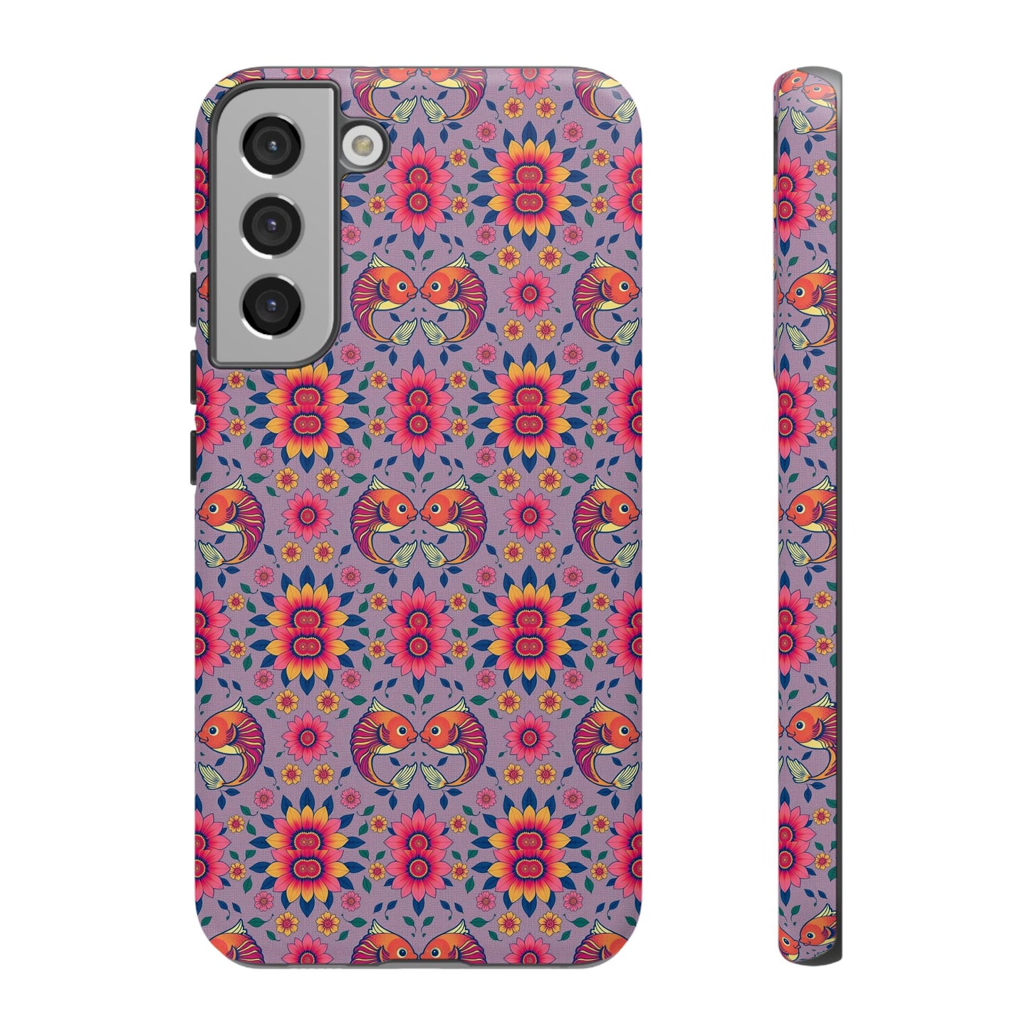 Tough Cases, Pisces, Zodiac v3, Flower Pattern