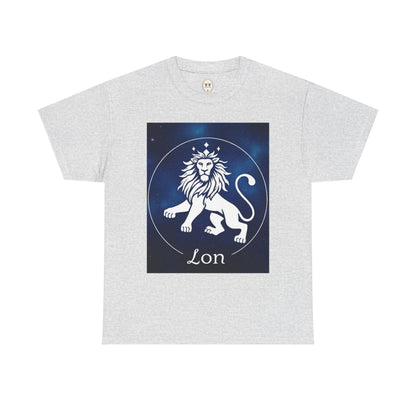 Unisex Heavy Cotton T-Shirt, Space Lion, Leo Zodiac Design