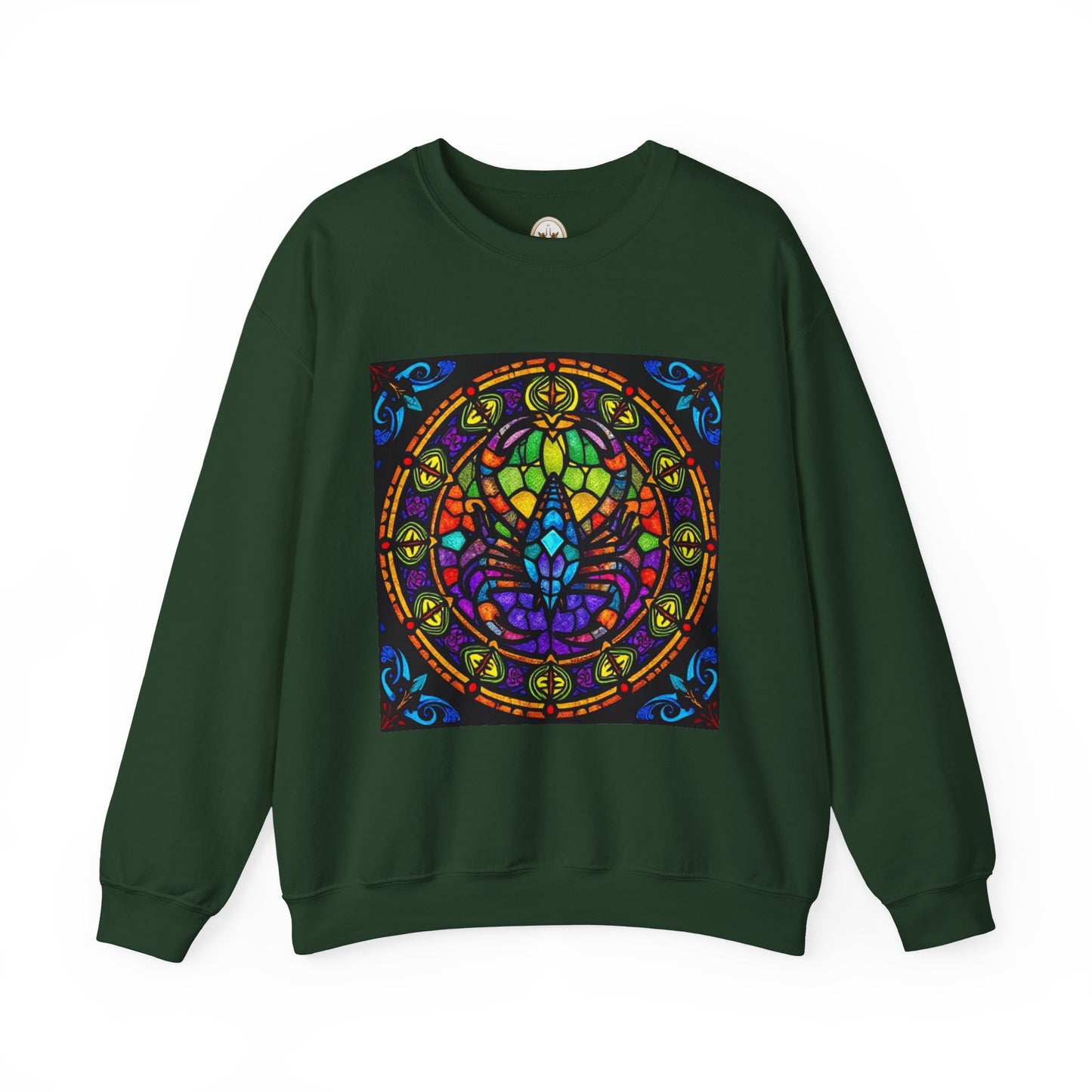Unisex Heavy Blend™ Crewneck Sweatshirt, Glass 1, Scorpio Zodiac Design