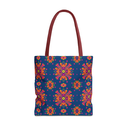 Tote Bag (AOP), Gemini, Zodiac v2, Flower Pattern