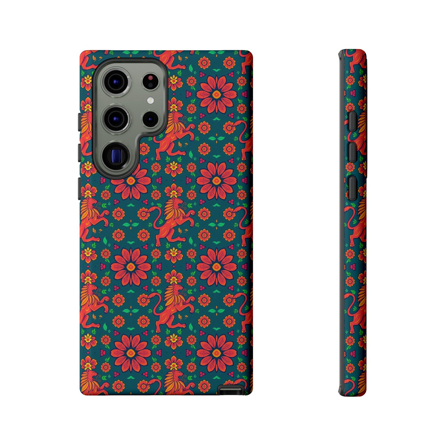 Tough Cases, Leo, Zodiac v2, Flower Pattern