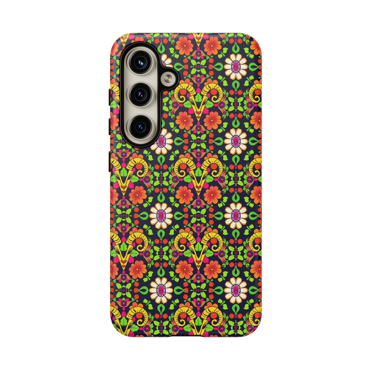 Tough Cases, Aries, Zodiac v4, Flower Pattern