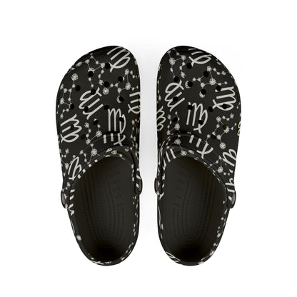 EVA Foam Rubber Shoes (AOP), Material 100% EVA, Virgo Zodiac Design