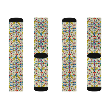Sublimation Socks, Sagittarius, Zodiac, Jewel Pattern