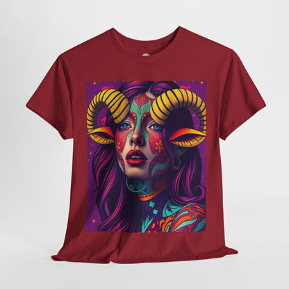 Unisex Heavy Cotton T-Shirt, Taurus, Zodiac v2, Sexy Art