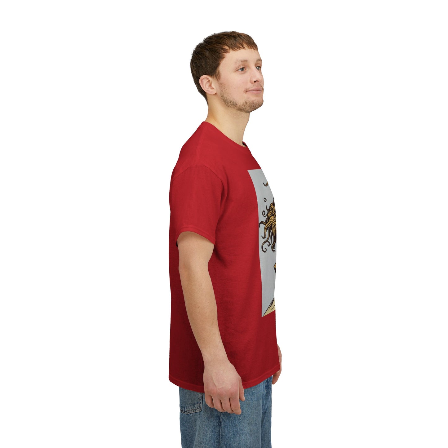 Unisex Heavy Cotton T-Shirt, Capricorn God v3, Zodiac Design