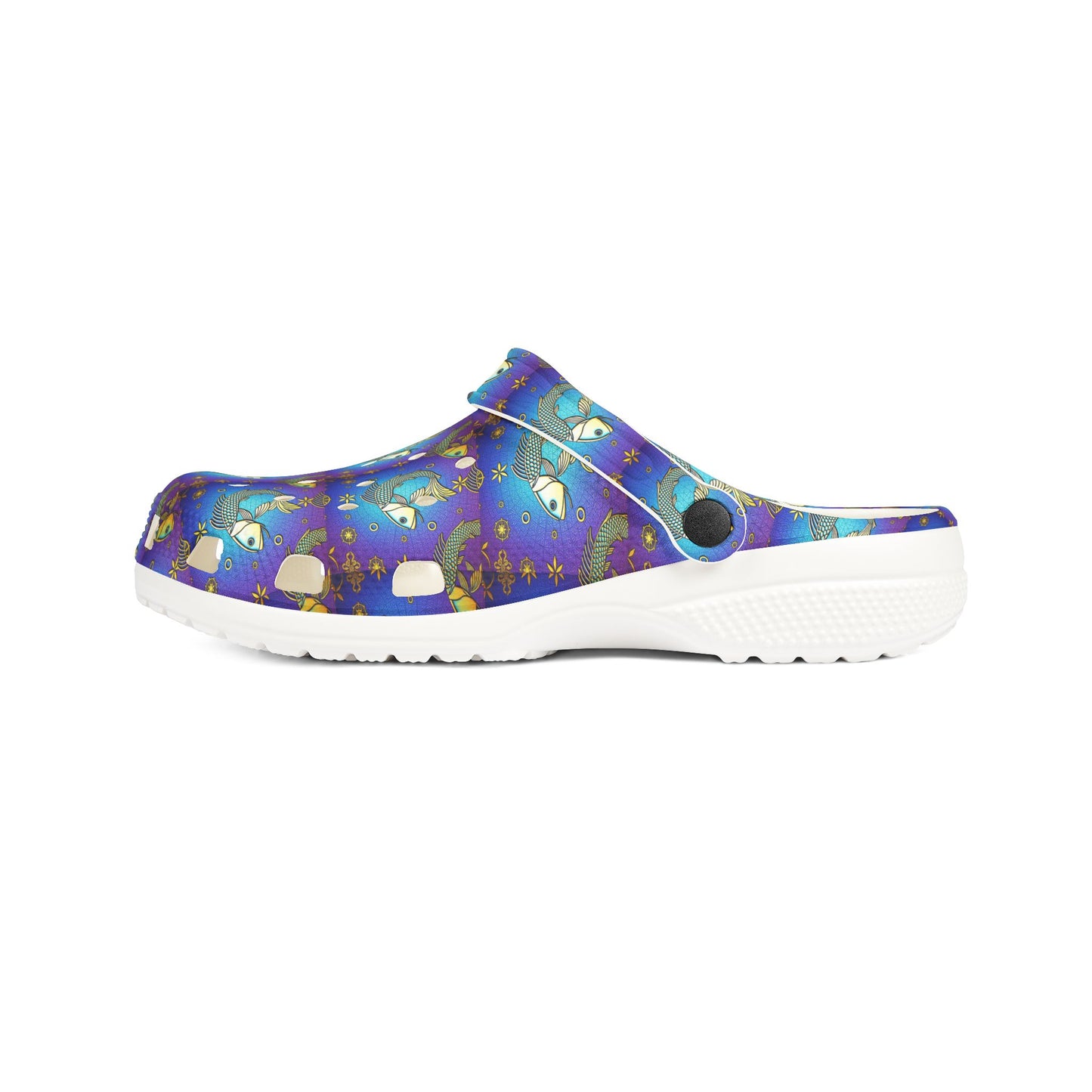 EVA Foam Rubber Shoes, (AOP), Pisces, Zodiac v2, Pattern