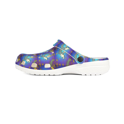 EVA Foam Rubber Shoes, (AOP), Pisces, Zodiac v2, Pattern