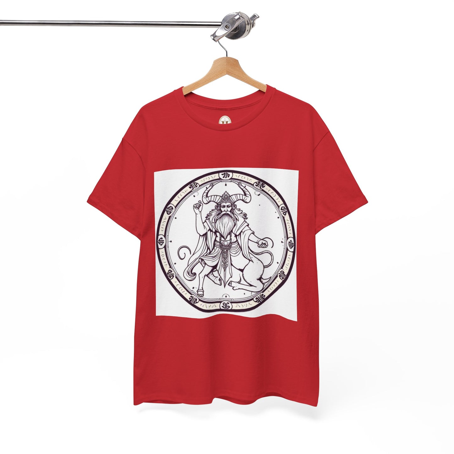 Unisex Heavy Cotton T-Shirt, Bull Centaur, Taurus Zodiac Design