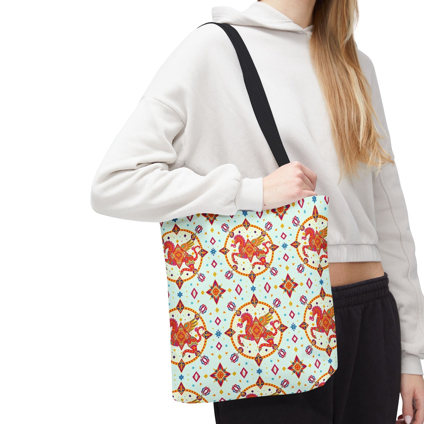 Tote Bag (AOP), Aquarius, Zodiac v1, Jewel Pattern