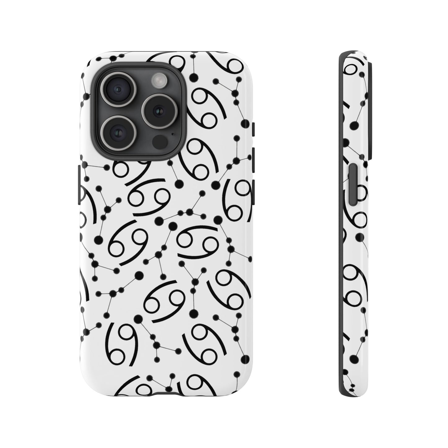 Tough Cases with the Cancer Zodiac sign for iPhone, Samsung Galaxy, and Google Pixel devices