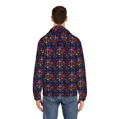 Full-Zip Hoodie (AOP), Libra, Zodiac, Pattern