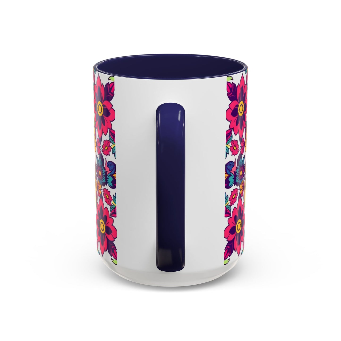Accent Coffee Mug, Scorpio, Zodiac v2. Flower Pattern, (11, 15oz)