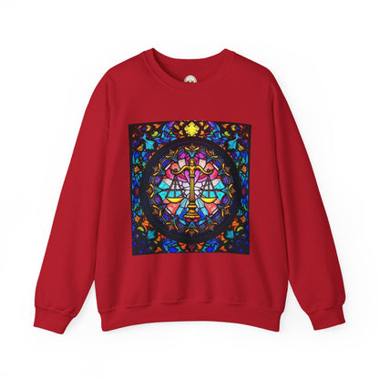 Unisex Heavy Blend™ Crewneck Sweatshirt, Glass 1, Libra Zodiac Design