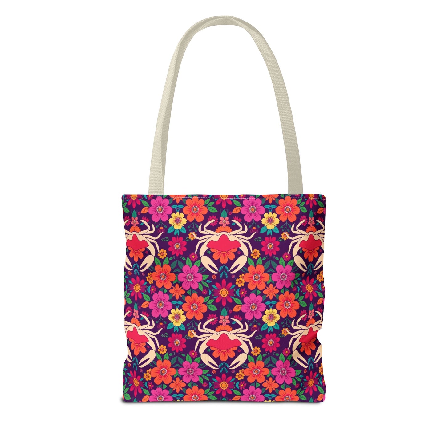 Tote Bag (AOP), Cancer, Zodiac, Flower Pattern
