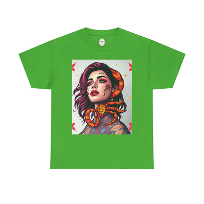 Unisex Heavy Cotton T-Shirt, Scorpio, Zodiac v3, Sexy Art