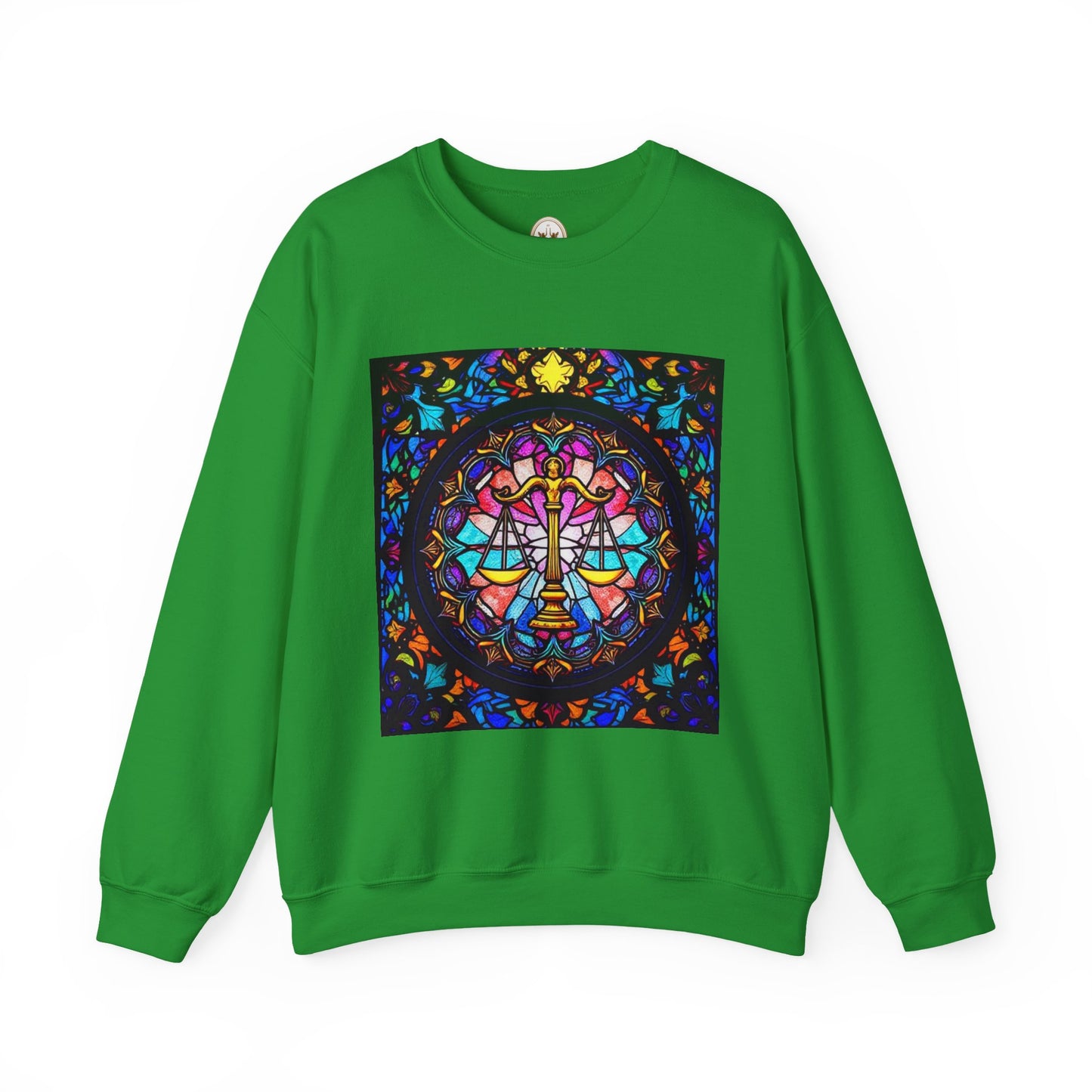 Unisex Heavy Blend™ Crewneck Sweatshirt, Glass 1, Libra Zodiac Design
