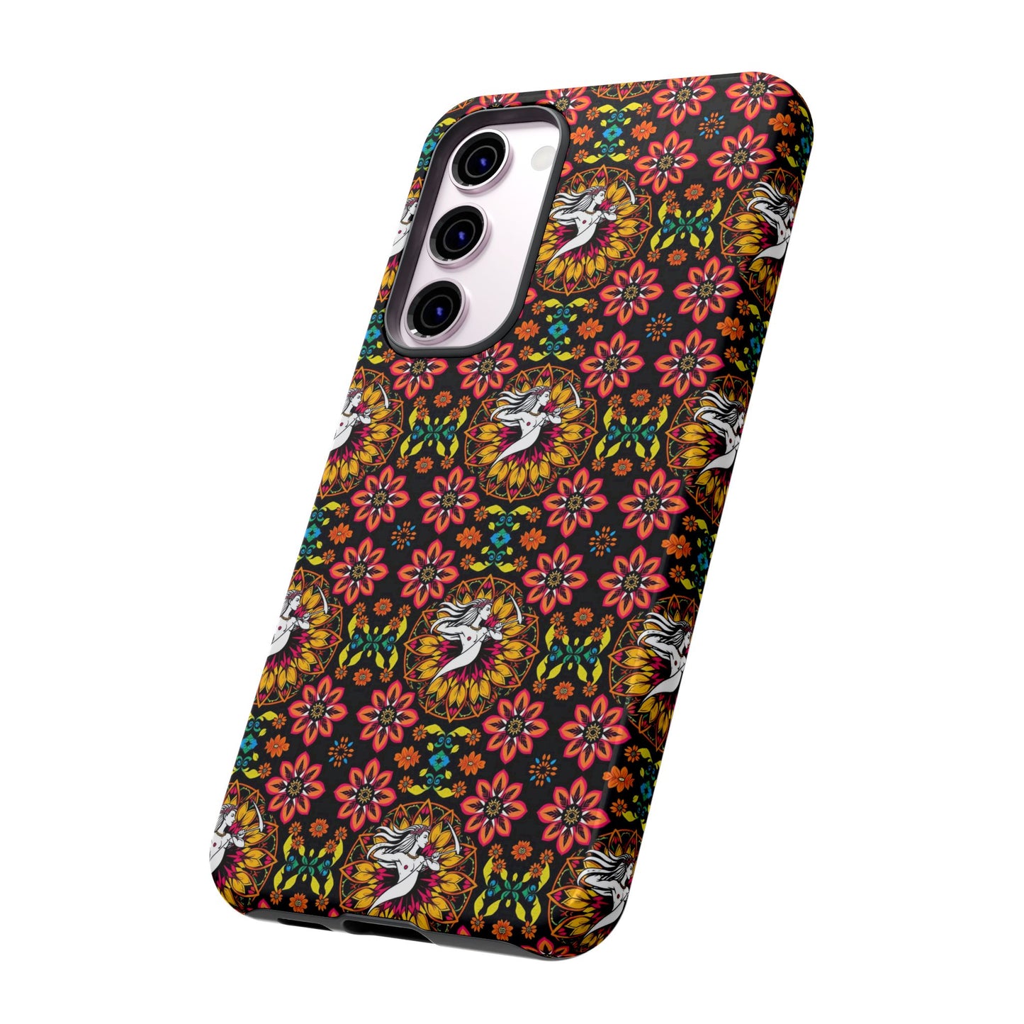 Tough Cases, Sagittarius, Zodiac v2, Flower Pattern