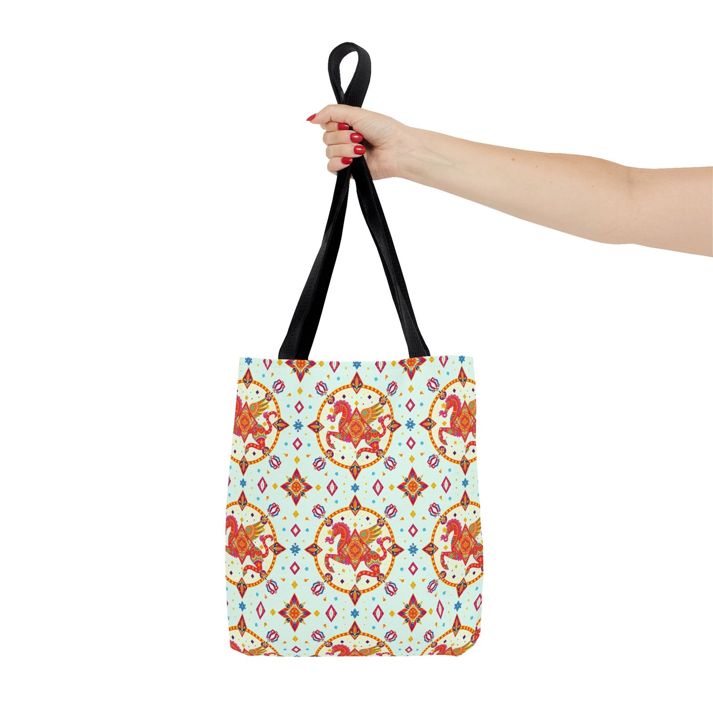 Tote Bag (AOP), Aquarius, Zodiac v1, Jewel Pattern