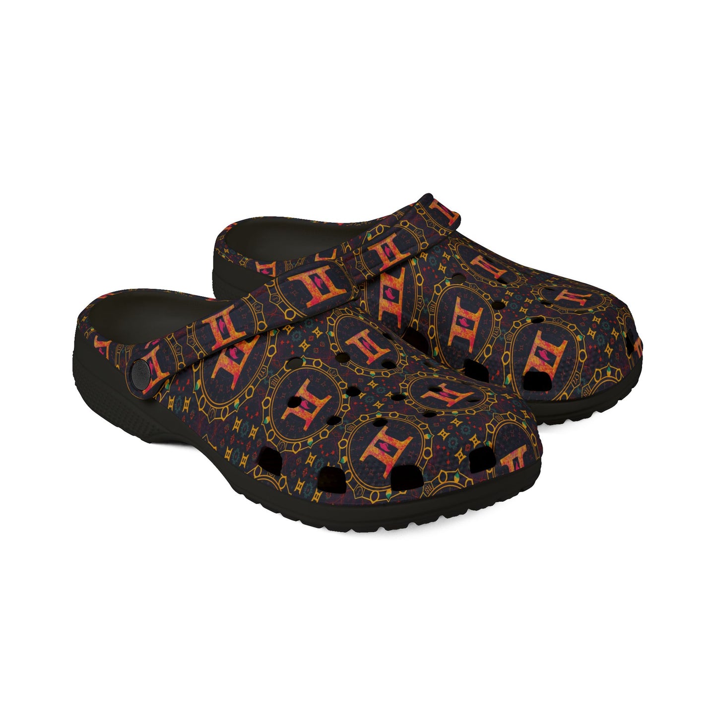 EVA Foam Rubber Shoes, (AOP), Gemini, Zodiac, Pattern