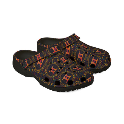 EVA Foam Rubber Shoes, (AOP), Gemini, Zodiac, Pattern