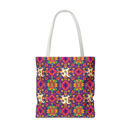 Tote Bag (AOP), Aquarius, Zodiac v2, Flower Pattern