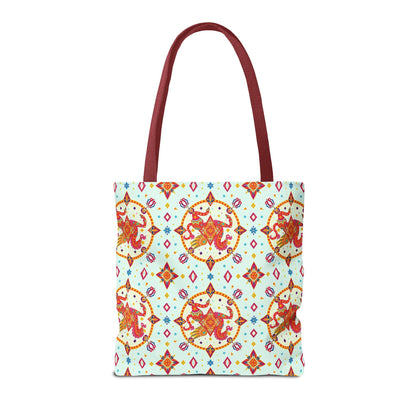Tote Bag (AOP), Aquarius, Zodiac v1, Jewel Pattern