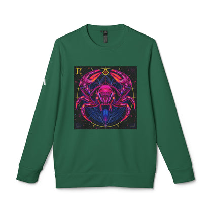 Adidas, Unisex Fleece Crewneck Sweatshirt, Cancer, Pop Art, Zodiac
