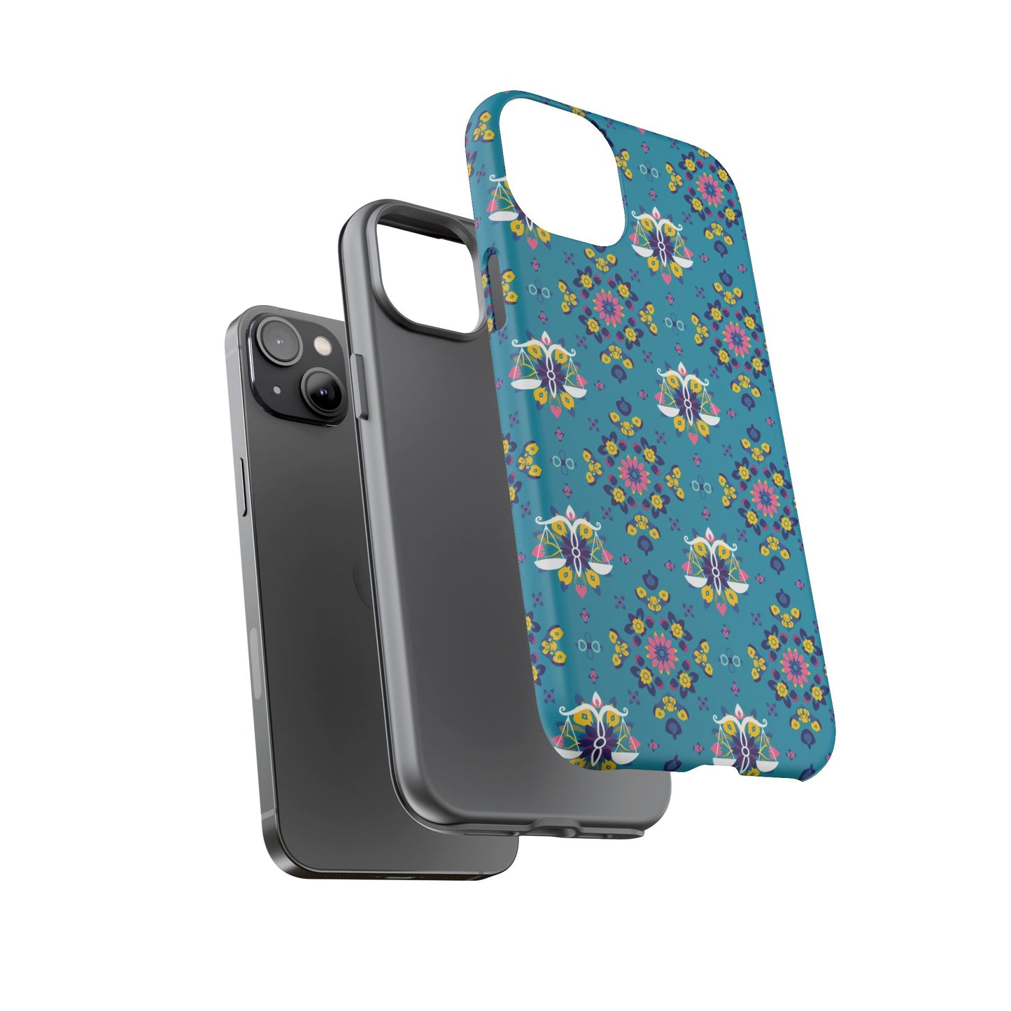 Tough Cases, Libra, Zodiac v2, Flower Pattern