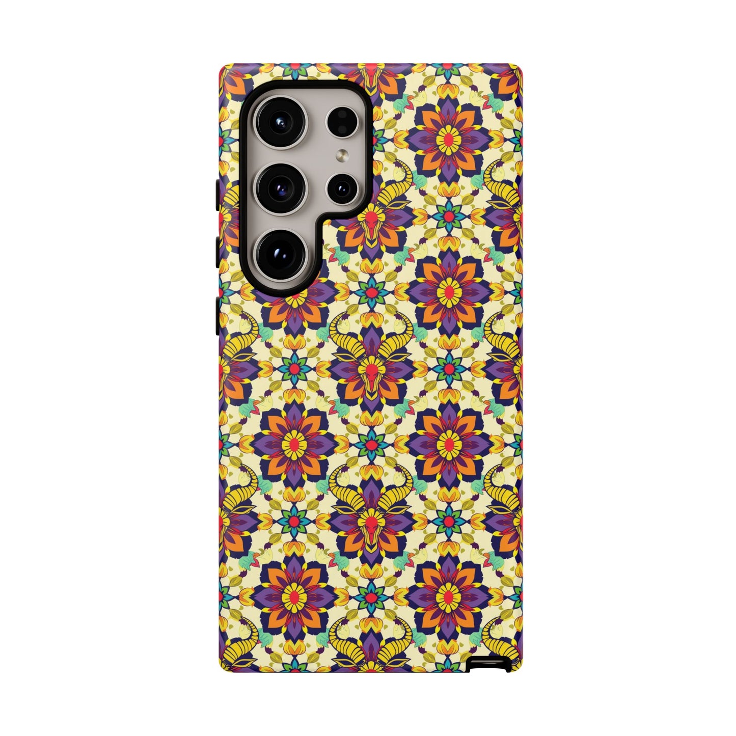 Tough Cases, Taurus, Zodiac v1, Flower Pattern
