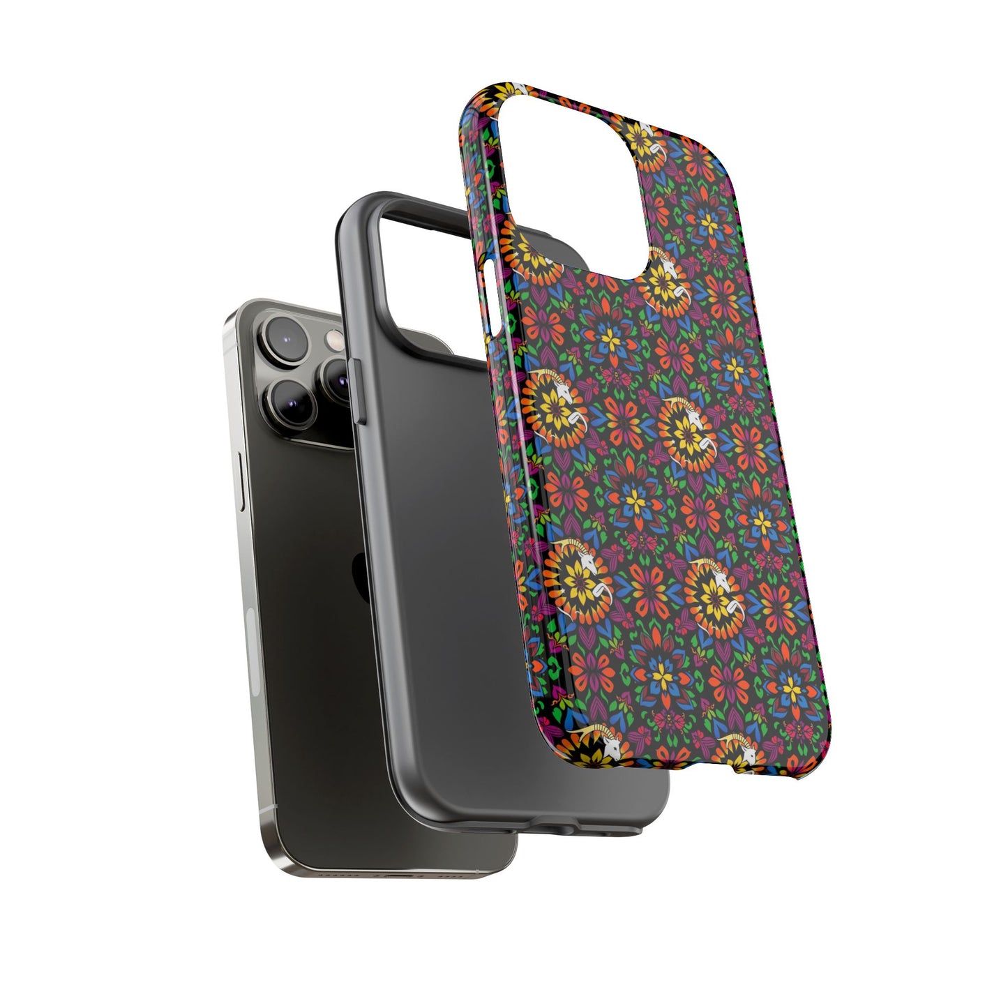 Tough Cases, Capricorn, Zodiac v2, Flower Pattern