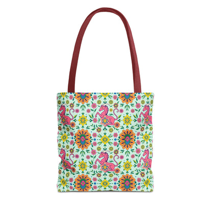 Tote Bag (AOP), Aquarius, Zodiac, Flower Pattern