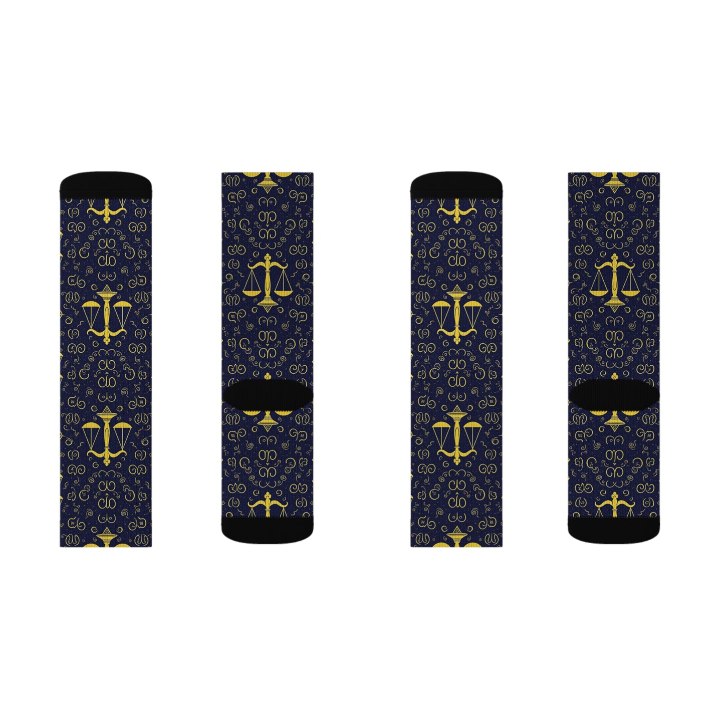 Sublimation Socks, Libra, Zodiac, Pattern