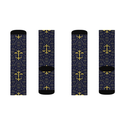 Sublimation Socks, Libra, Zodiac, Pattern