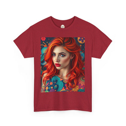 Unisex Heavy Cotton T-Shirt, Aquarius, Zodiac v1, Sexy Art