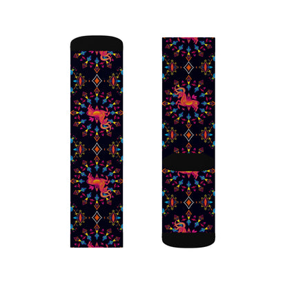 Sublimation Socks, Capricorn, Zodiac v1, Jewel Pattern