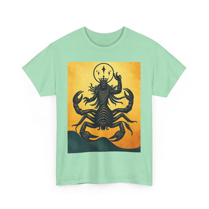 Unisex Heavy Cotton T-Shirt, Scorpion King, Print Art, Scorpio Zodiac Design