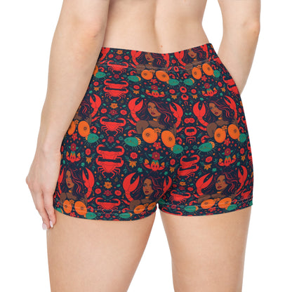 Women's Shorts, (AOP), Cancer, Zodiac, Sexy Pattern