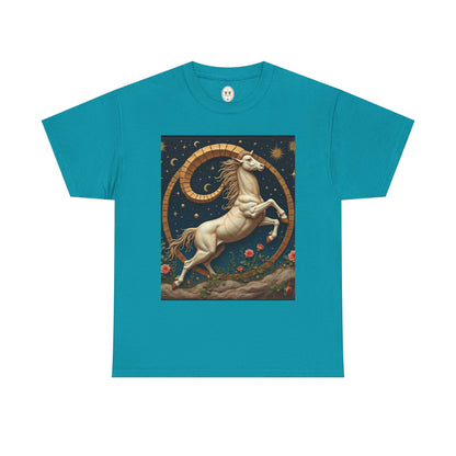 Unisex Heavy Cotton T-Shirt, Aries Animal 1v, Zodiac Design