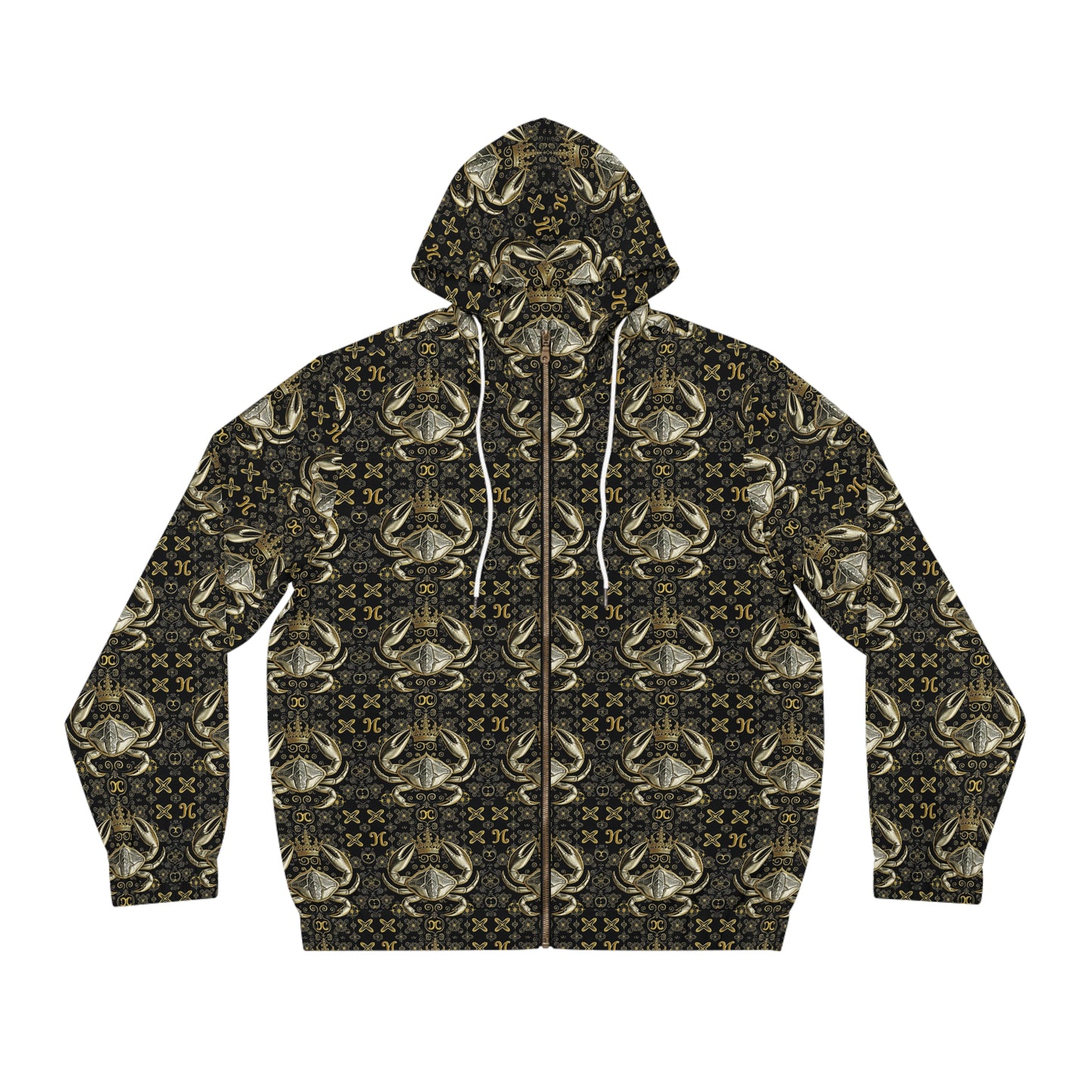 Full-Zip Hoodie (AOP), Cancer, Zodiac v3, Pattern
