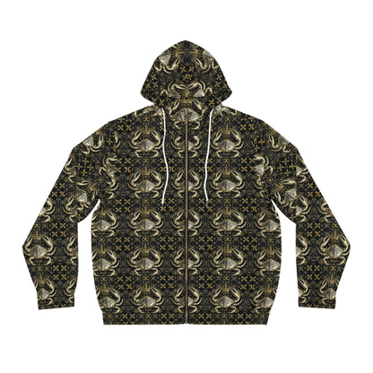 Full-Zip Hoodie (AOP), Cancer, Zodiac v3, Pattern