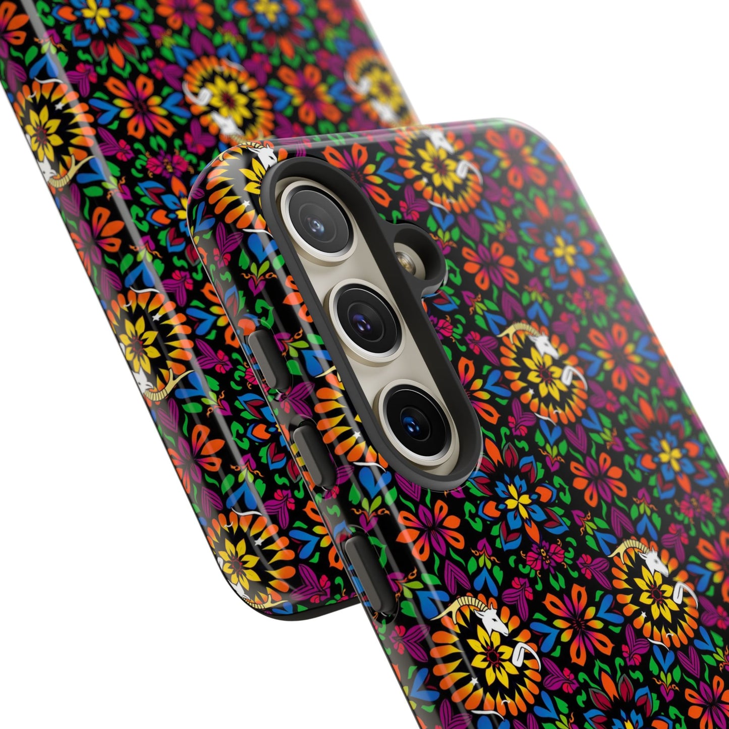 Tough Cases, Capricorn, Zodiac v2, Flower Pattern