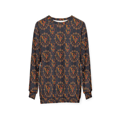 Unisex Sweatshirt (AOP), Sagittarius, Zodiac v2, Jewel Pattern