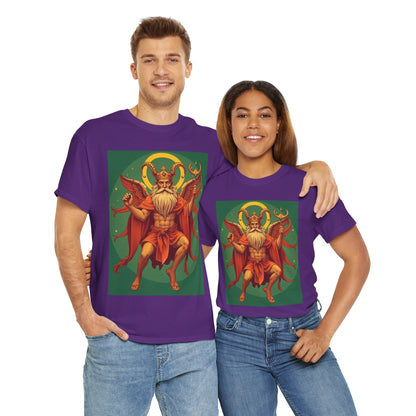 Unisex Heavy Cotton T-Shirt, Aries God, Zodiac Design