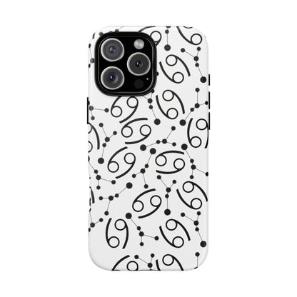 Tough Cases with the Cancer Zodiac sign for iPhone, Samsung Galaxy, and Google Pixel devices