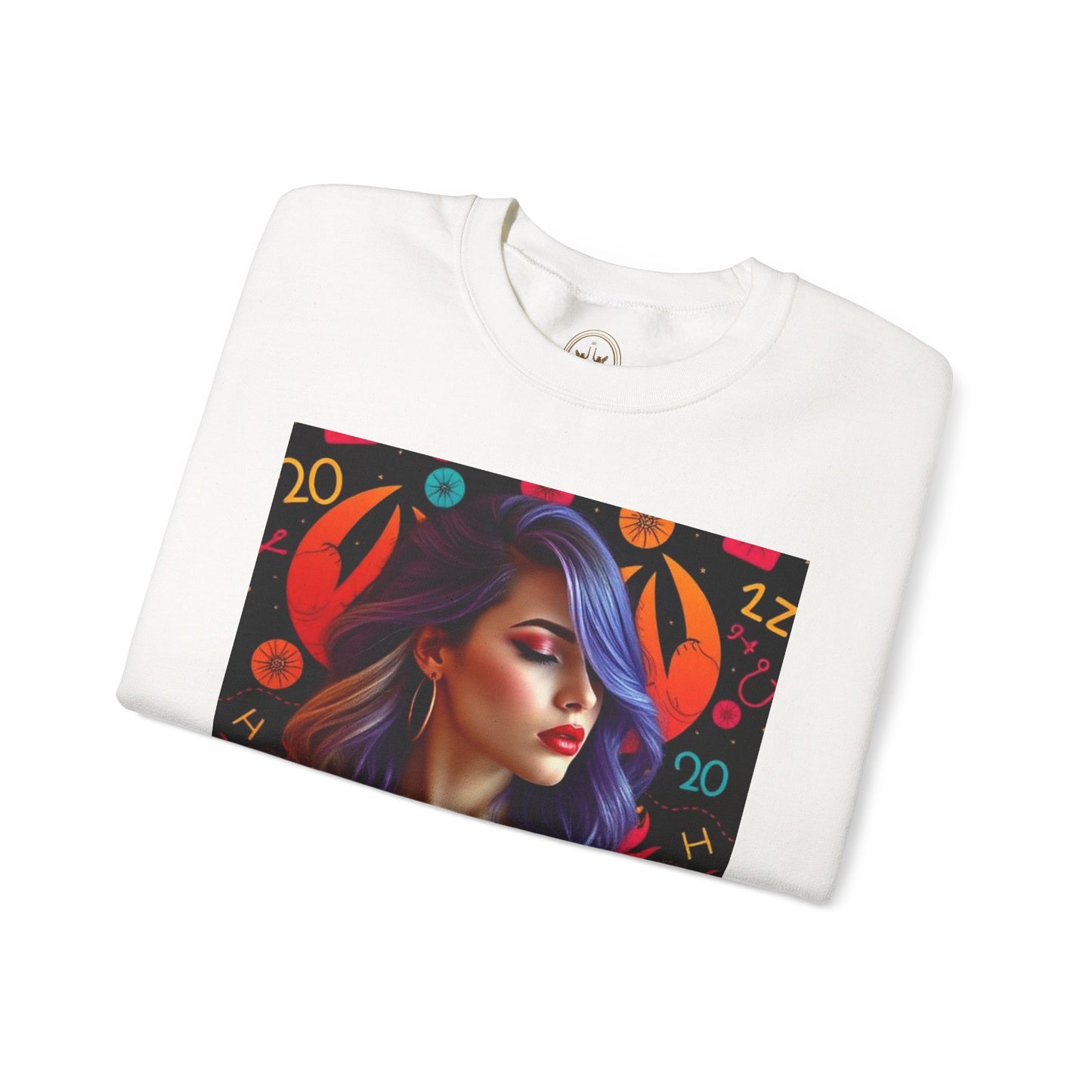 Unisex Heavy Blend™ Crewneck Sweatshirt, Cancer, Zodiac v3, Sexy Pattern