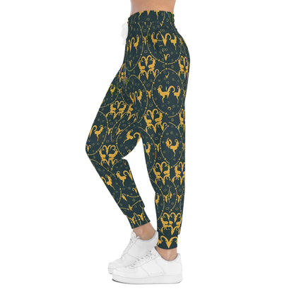 Athletic Joggers, Zodiac Design, Pattern v1, Aries, AOP