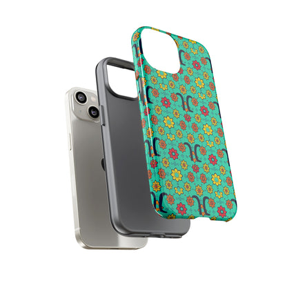 Tough Cases, Aquarius, Zodiac v2, Flower Pattern
